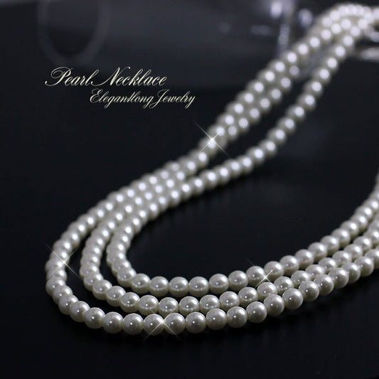 新商品 【 日本製 】6mmパールロングネックレス/パールネックレス♪真珠/150cm ケース付き