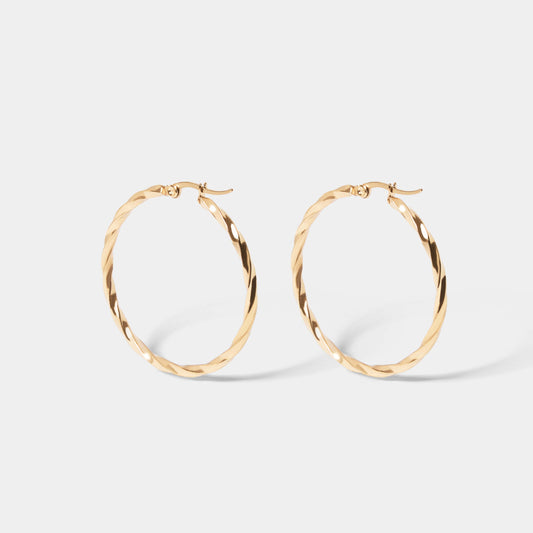 ツイストフープピアス