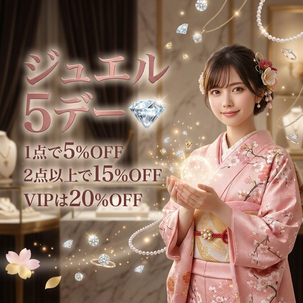 💎 本日限定開催！5のつく日は「ジュエル5デー」💎MAIからのお知らせ