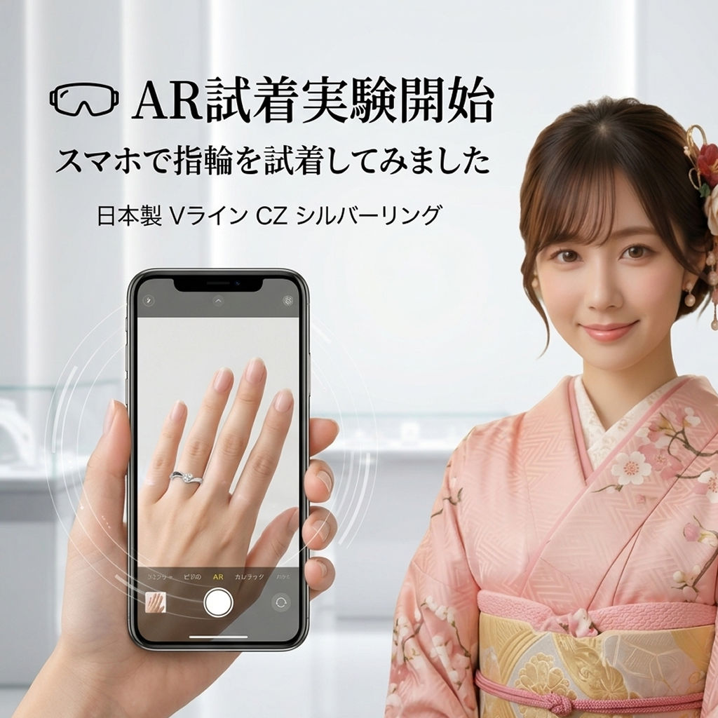 💍 AR試着機能を実験中！日本製Vラインシルバーリングで試してみました✨MAIからのお知らせ