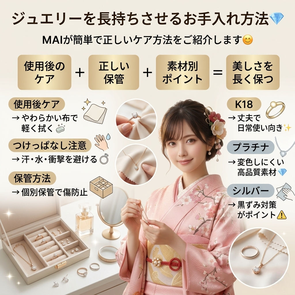 💎ジュエリーを長持ちさせるお手入れ方法｜MAIが分かりやすくご説明します😊