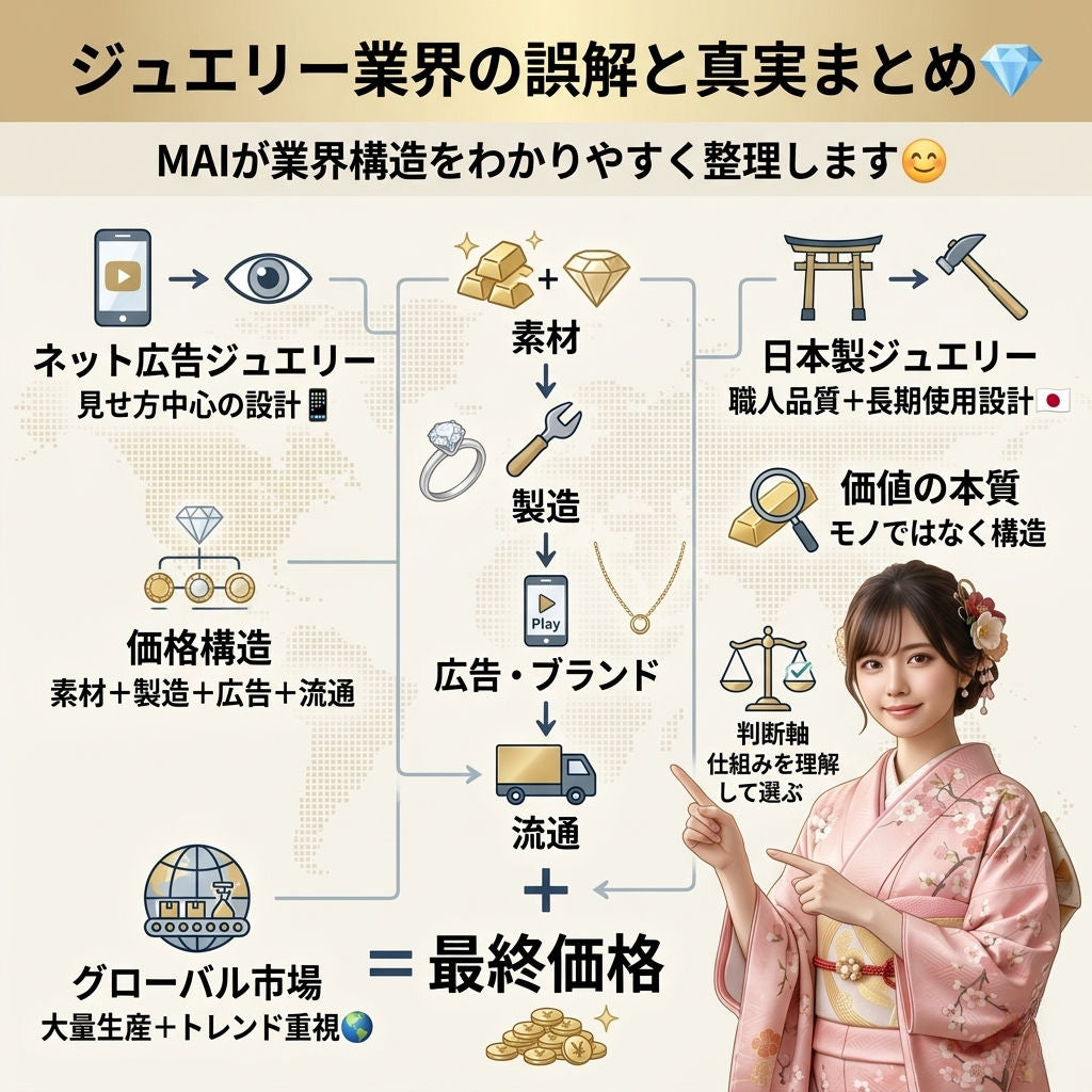 💎ジュエリー業界の誤解と真実まとめ｜MAIが分かりやすくご説明します😊