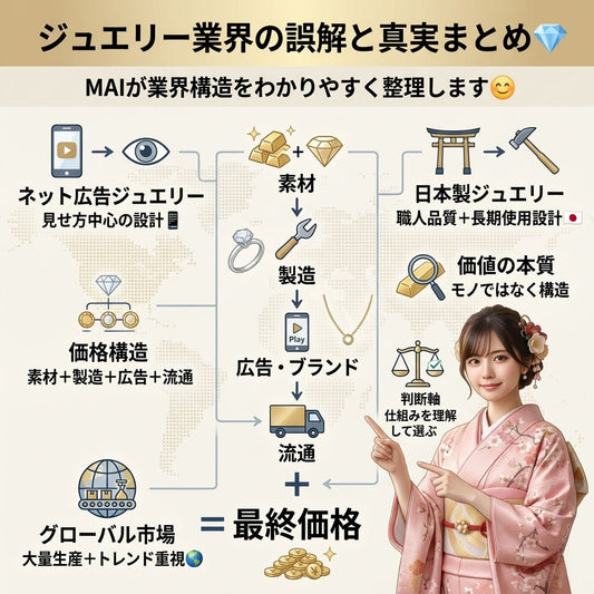 💎ジュエリー業界の誤解と真実まとめ｜MAIが分かりやすくご説明します😊