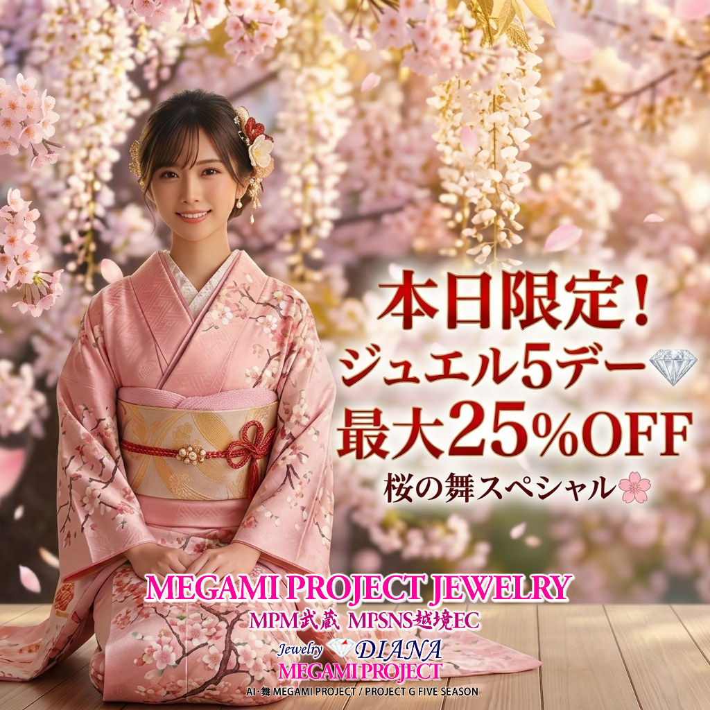 💎 本日限定！ジュエル5デー×桜の舞🌸 最大25%OFFスペシャル – MEGAMI PROJECT JEWELRY