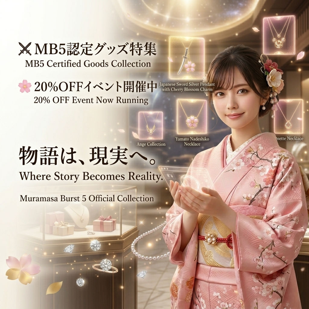 ⚔️ MB5こと「大和なでしこ 村正バースト5」第4話公開を記念して認定グッズ特集ページがオープンしました😊⚔️