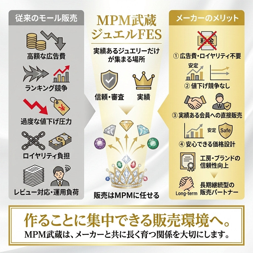 ジュエルFES基本方針 ジュエリーを大切に作り続けてこられたメーカー・工房の皆さまへ | MPM武蔵