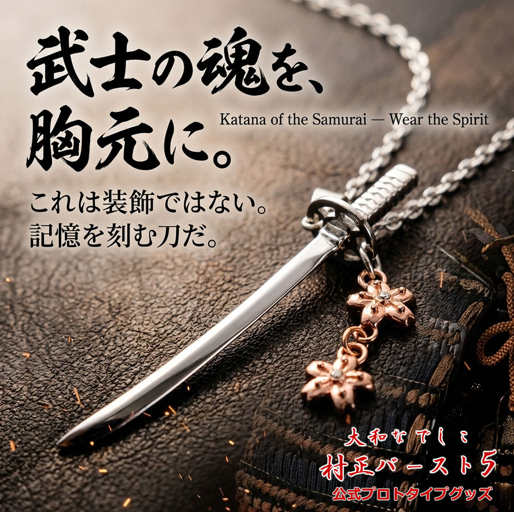 🌸【MAIの装備品紹介】武士の魂を胸元に。日本刀シルバーペンダント配備開始⚔️