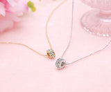 Limited Quantity [Treasure Chest] Sparkling & Radiant Full Eternity 16-Stone Necklace, Gold Platinum Finish