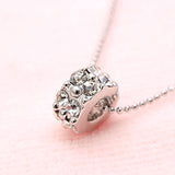 Limited Quantity [Treasure Chest] Sparkling & Radiant Full Eternity 16-Stone Necklace, Gold Platinum Finish
