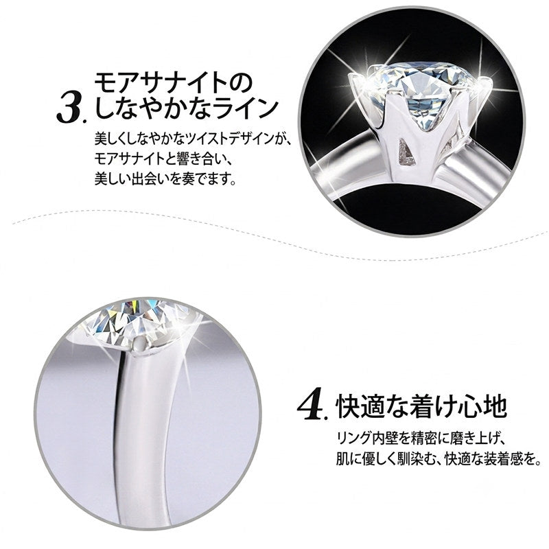 New Arrival Moissanite Solitaire Ring for Women, Latest Model, Entry Model, 6-Prong Setting, Simple, Top Quality, D Color, VVS1 Clarity, Excellent Cut, 0.5 Carat, 1 Carat, 2 Carat, Large Stone, Platinum Plated, Gift for Her
