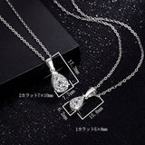 Special Launch Price! Until 7/9. New Product Necklace for Women Latest Model Moissanite Teardrop 1-Stone Highest Grade D-Color 1 Carat 2 Carat Large Stone Platinum Finish Women's Gift Present