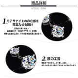 新発売記念価格！7/12限定 新商品 ネックレス レディース 最新モデル モアサナイト 2粒 最高峰 Dカラー VVS1クラリティ Excellentカット 1.5カラット 2.5カラット 大粒 プラチナ仕上げ レディース ギフト プレゼント