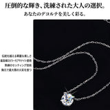 新発売記念価格！7/8まで 新商品 ネックレス レディース 最新モデル モアサナイト 1粒 最高峰 1カラット 2カラット 大粒 プラチナ仕上げ レディース ギフト プレゼント