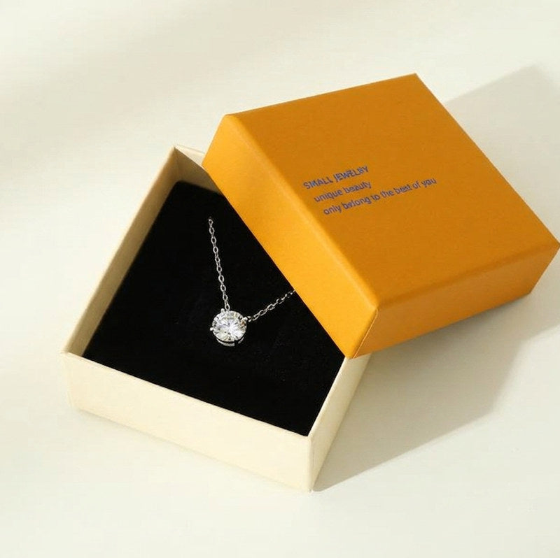 New Product Necklace for Women Latest Model Moissanite Solitaire Highest Grade D Color VVS1 Clarity 1 Carat 2 Carat Large Stone Platinum Finish for Women Gift Present