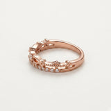 Limited Edition Treasure Chest Tiara Ring - Nickel-Free, EU/US Standard, Pink Gold, Platinum Finish