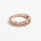 Limited Edition Treasure Chest Tiara Ring - Nickel-Free, EU/US Standard, Pink Gold, Platinum Finish