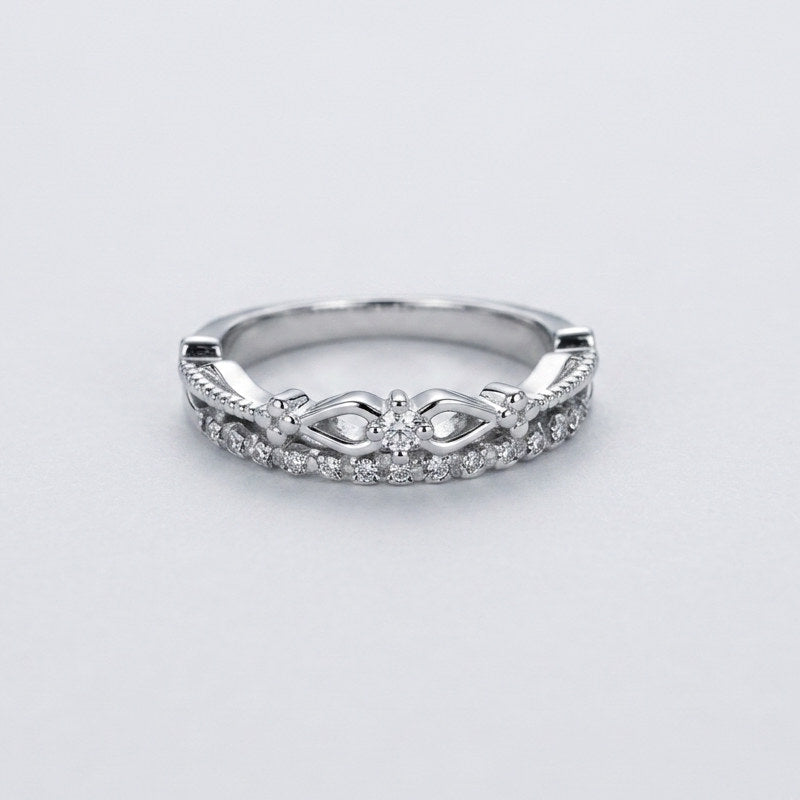 Limited Edition Treasure Chest Tiara Ring - Nickel-Free, EU/US Standard, Pink Gold, Platinum Finish