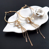 Limited Quantity! Treasure Chest! Very Popular! Feminine Charm UP! 2-Way ♪ CZ Freshwater Pearl Hoop Earrings, Titanium Posts, Gold Finish
