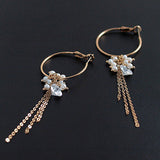 Limited Quantity! Treasure Chest! Very Popular! Feminine Charm UP! 2-Way ♪ CZ Freshwater Pearl Hoop Earrings, Titanium Posts, Gold Finish