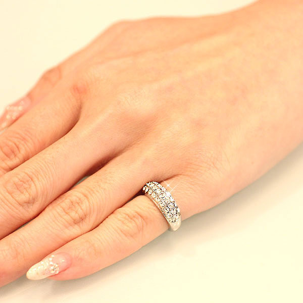 Limited Edition Treasure Chest: May your wonderful wish come true! ☆Pinky Ring/Sparkling Gorgeous Pave☆ Pinky Ring Platinum Finish