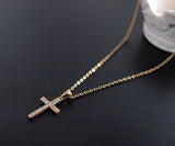Limited Edition Treasure Chest: Gorgeous and Elegant! Popular Cross Necklace, Gold Platinum Finish