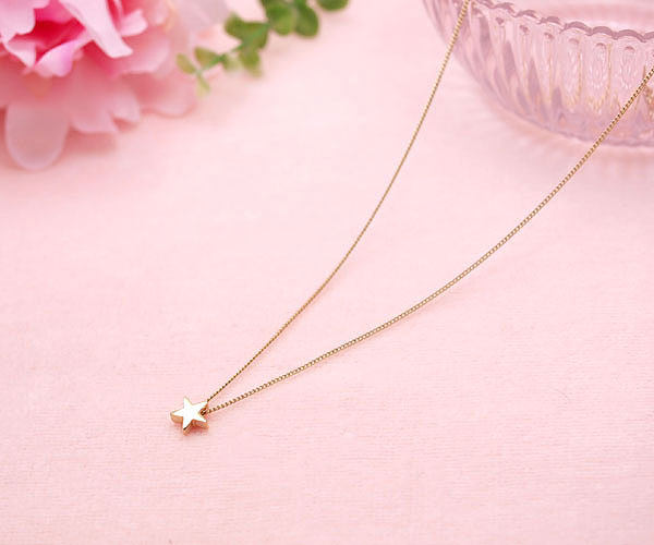 Limited Edition [Treasure Chest] Super Popular Series! 38cm Shorter Chain♪ Simple & Cute♪ Petit Star Necklace