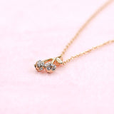 Limited Quantity [Treasure Box] Elegant Petite-Sized Adorable Cherry Necklace, Gold-Plated