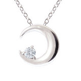 diamond moon moon necklace
