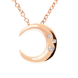 diamond moon moon necklace