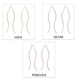 New Product: Made in Japan Wave Line American Style Earrings with Long Chain, Available in Gold, Pink Gold, and Silver (ap-39)