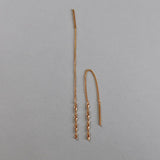 New Product: Made in Japan American Style Spiral Twisted Line Earrings, Thick Gold, Long, Available in Gold, Pink Gold, and Silver (ap-8)