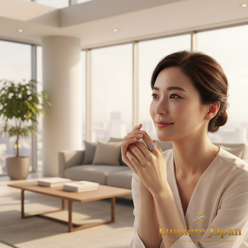 新商品｜日本製 Heart Lace Eternity Ring （ハートレース・エタニティリング） 愛を重ねた数だけ、指先に物語が生まれる。 Swarovski® Crystal ピンクゴールド プラチナ 仕上げ 2カラー展開