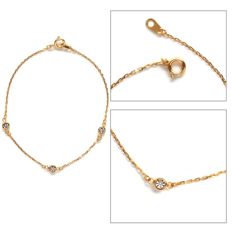 New Stone Station Bracelet Bangle br-n24 Women's Made in Japan Jewelry Long Gold and Silver Colors (br-n24)