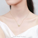 [New Release Commemorative Price Until 6/25!] New Product Necklace for Women, Happy Mouse, CZ Diamond, Dancing Stone, Gold, Rose Gold, Platinum Finish, Available in 3 Colors, Cute, Women's Gift, Present
