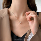 [New Release Commemorative Price Until 6/25!] New Product Necklace for Women, Happy Mouse, CZ Diamond, Dancing Stone, Gold, Rose Gold, Platinum Finish, Available in 3 Colors, Cute, Women's Gift, Present