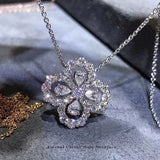 新商品 エターナル・クローバー・ヘイロー ネックレス｜6色展開 カジュアル レディース 上品 人気 女性 ギフト プレゼント