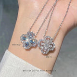 新商品 エターナル・クローバー・ヘイロー ネックレス｜6色展開 カジュアル レディース 上品 人気 女性 ギフト プレゼント