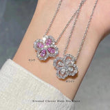 新商品 エターナル・クローバー・ヘイロー ネックレス｜6色展開 カジュアル レディース 上品 人気 女性 ギフト プレゼント