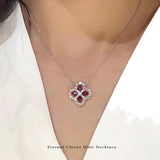 新商品 エターナル・クローバー・ヘイロー ネックレス｜6色展開 カジュアル レディース 上品 人気 女性 ギフト プレゼント