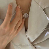 新商品 エターナル・クローバー・ヘイロー ネックレス｜6色展開 カジュアル レディース 上品 人気 女性 ギフト プレゼント