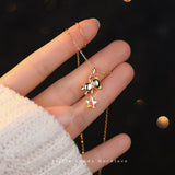 新発売記念セール！7/7まで | 新商品 ネックレス レディース ステラ・テディ ネックレス|Stella Teddy Necklace テディベア 熊 くま スター 星 可愛い シルバー925 ゴールド プラチナ仕上げ 人気 女性 お祝いギフト プレゼント