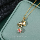 新発売記念セール！7/7まで | 新商品 ネックレス レディース ステラ・テディ ネックレス|Stella Teddy Necklace テディベア 熊 くま スター 星 可愛い シルバー925 ゴールド プラチナ仕上げ 人気 女性 お祝いギフト プレゼント