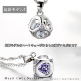 Ladies' super large cube single necklace platinum finish birthday gift present