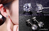 Women's Crown Earrings Single Earrings Platinum Finish Birthday Gift Present