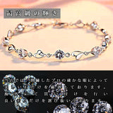 ブレスレット レディース 計2カラット G Jewelry 最高峰 ハート エタニティ ブレスレット プラチナ仕上げ 選べる3色 誕生日 ギフト プレゼント