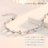 ブレスレット レディース 計2カラット G Jewelry 最高峰 ハート エタニティ ブレスレット プラチナ仕上げ 選べる3色 誕生日 ギフト プレゼント