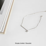 新商品 アンクレット レディース 一粒 ブレスレット シンプル プラチナ 仕上 大人可愛い 重ね付け 誕生日 ギフト プレゼント セール