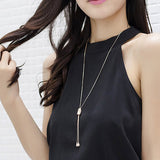 新商品 ロングネックレス レディース ラリエット 調節可能 キラキラ 縦ライン チェーン シルバー ゴールド レディース ギフト プレゼント