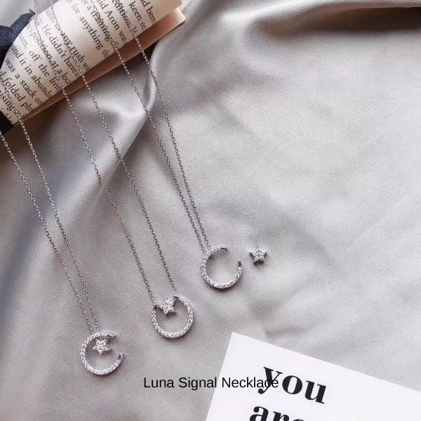 新商品 Luna Signal ネックレス レディース 8way 星月 星型 月型 CZダイヤ ゴールド 可愛い レディース ギフト プレゼント