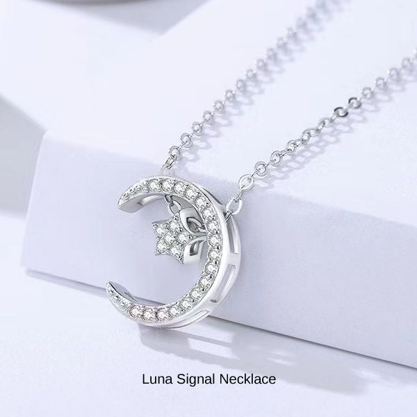 新商品 Luna Signal ネックレス レディース 8way 星月 星型 月型 CZダイヤ ゴールド 可愛い レディース ギフト プレゼント